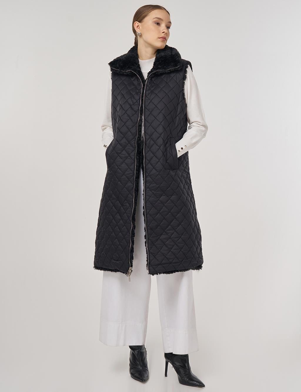 Reversible Zippered Vest Black 