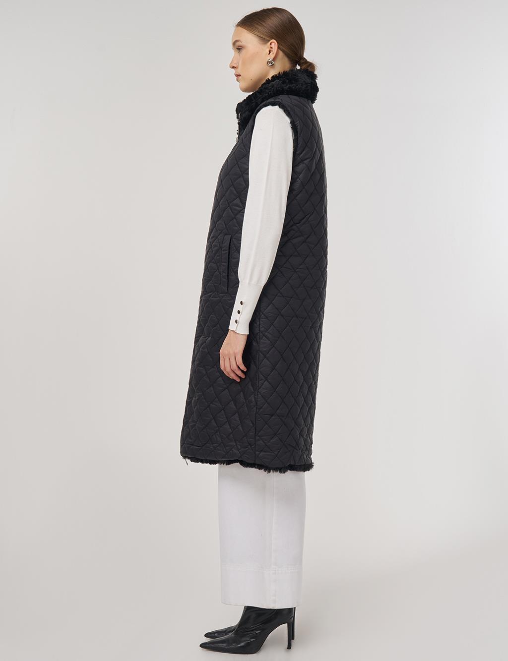 Reversible Zippered Vest Black 