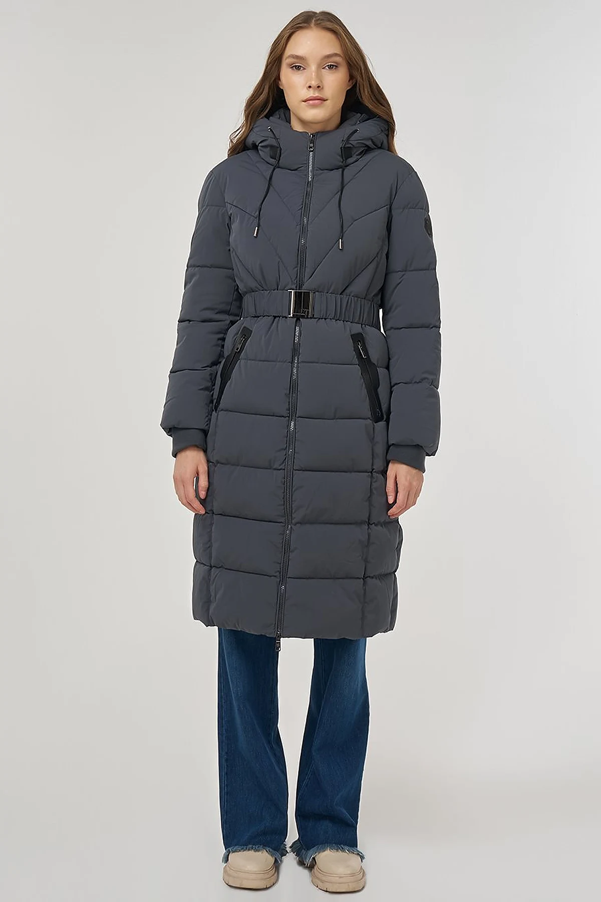 Hood-Detail Anorak Jacket Anthracite