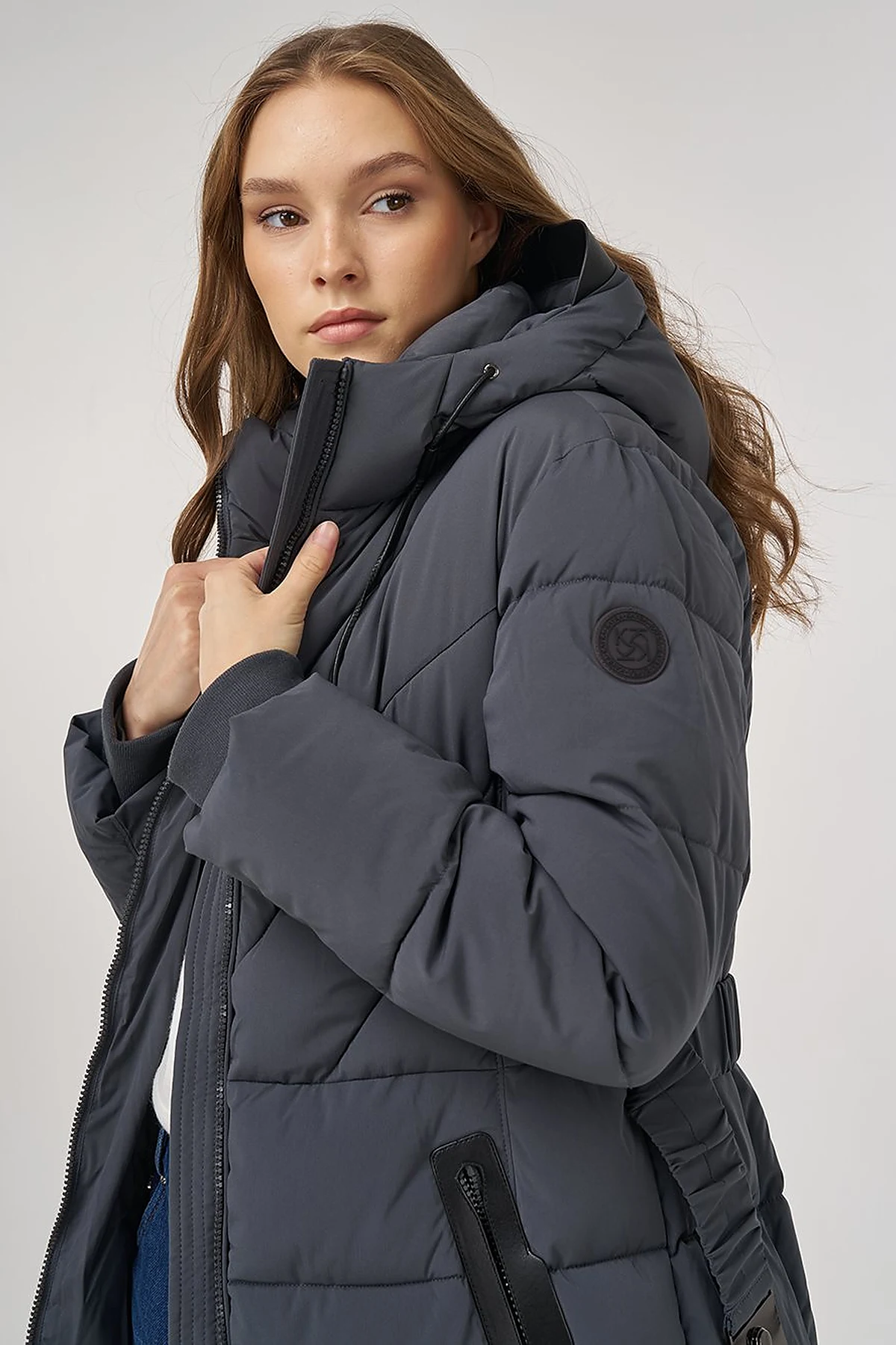 Hood-Detail Anorak Jacket Anthracite