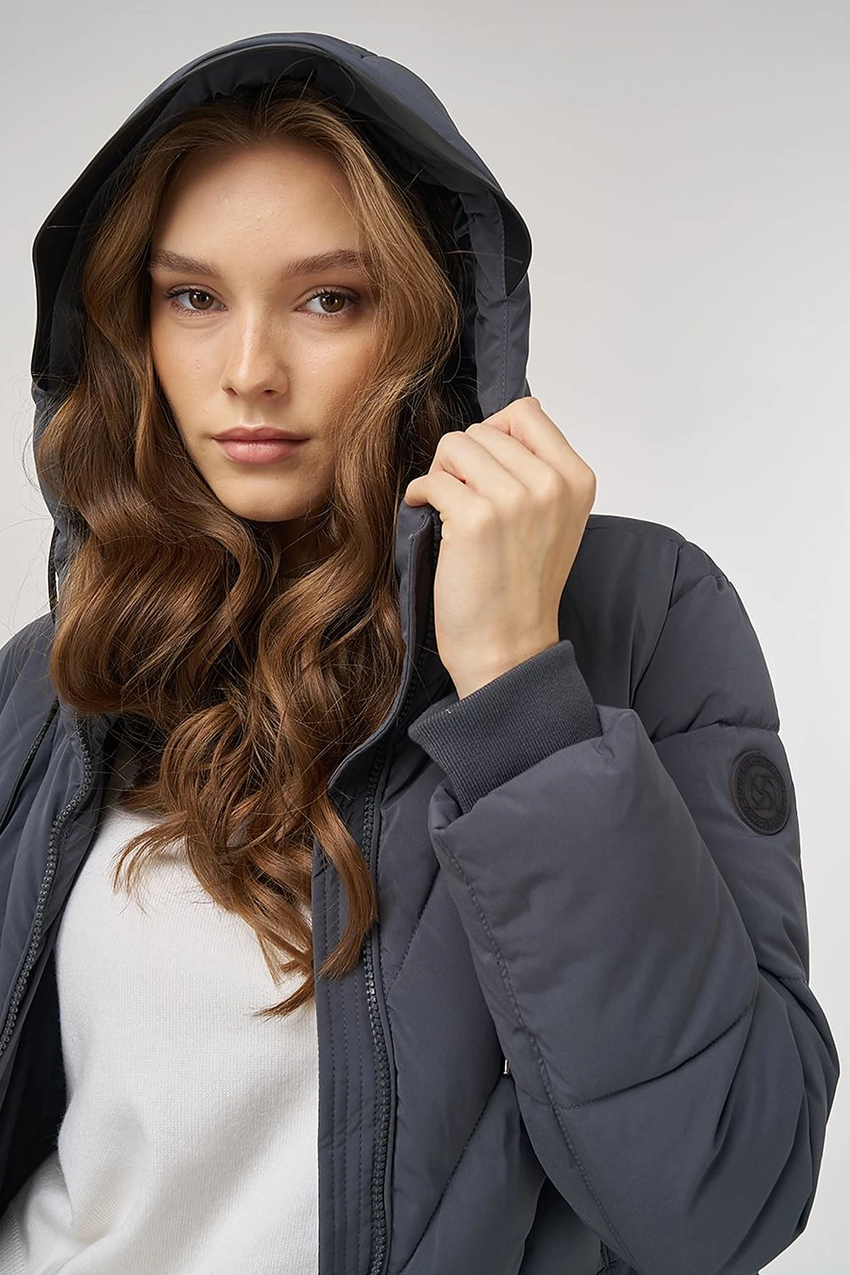 Hood-Detail Anorak Jacket Anthracite