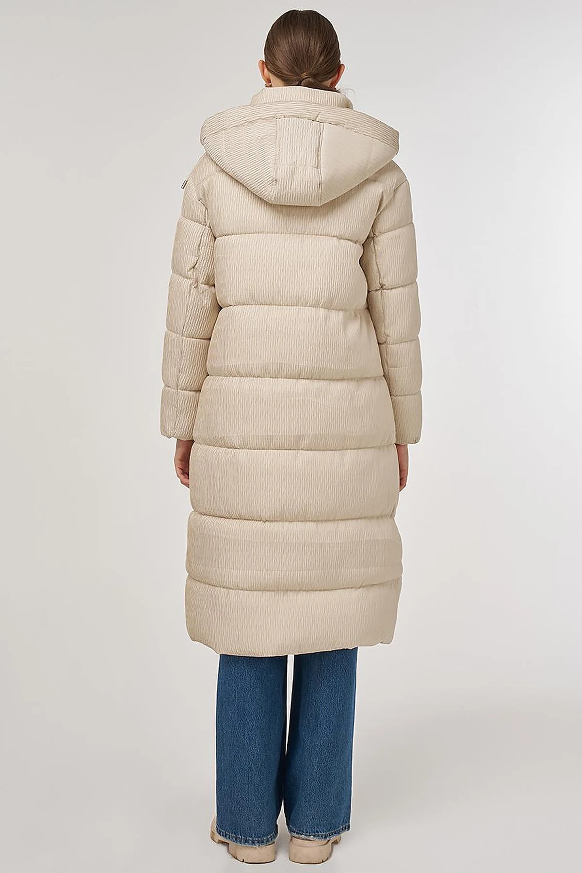 Zipper-Closure Anorak Jacket Cream
