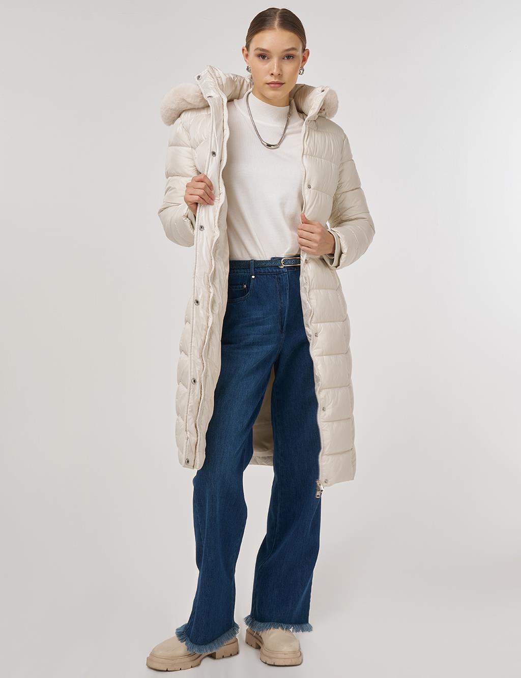 Logo Detaylı Anorak Mont Taş 