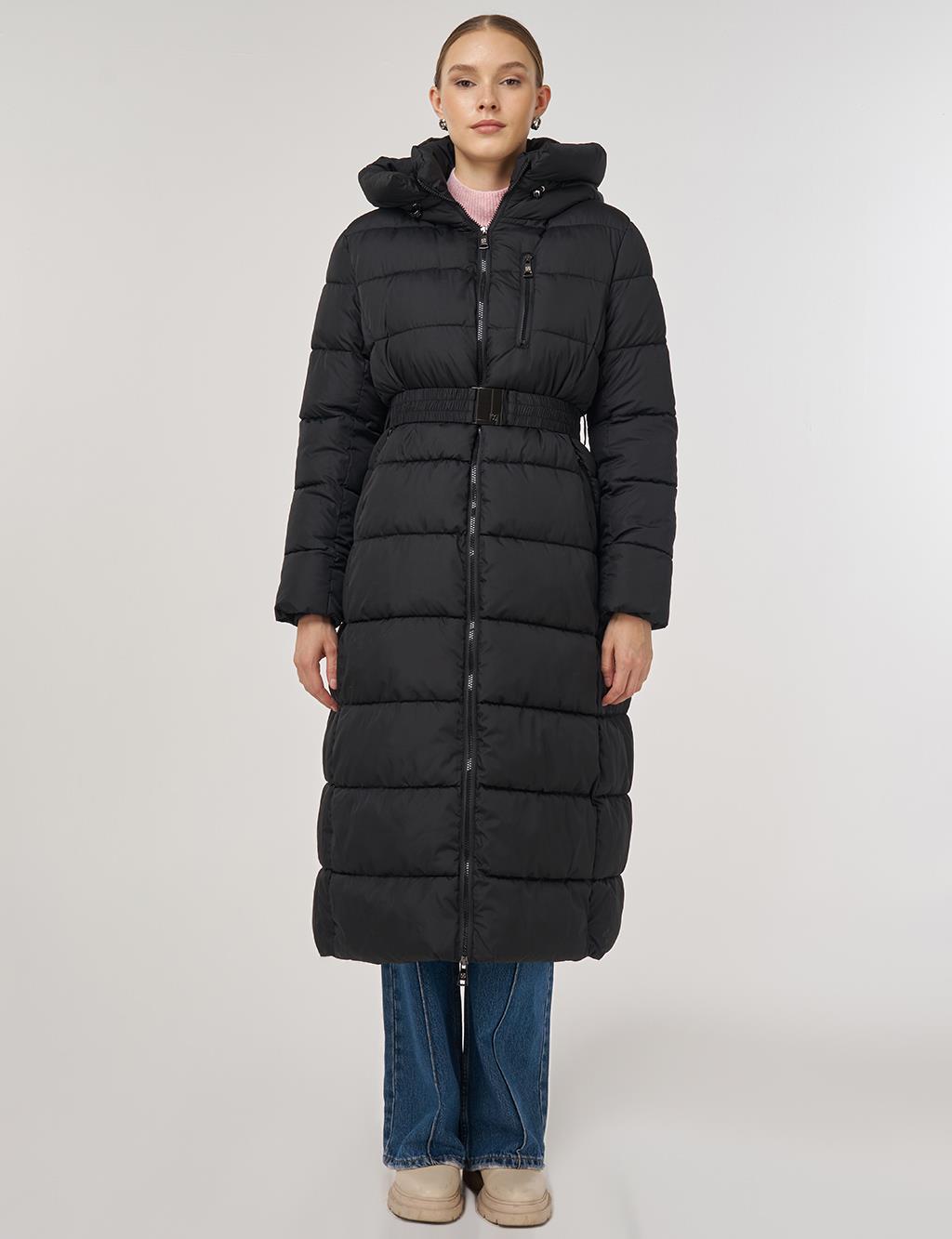 Zipper-Detail Anorak Jacket Black