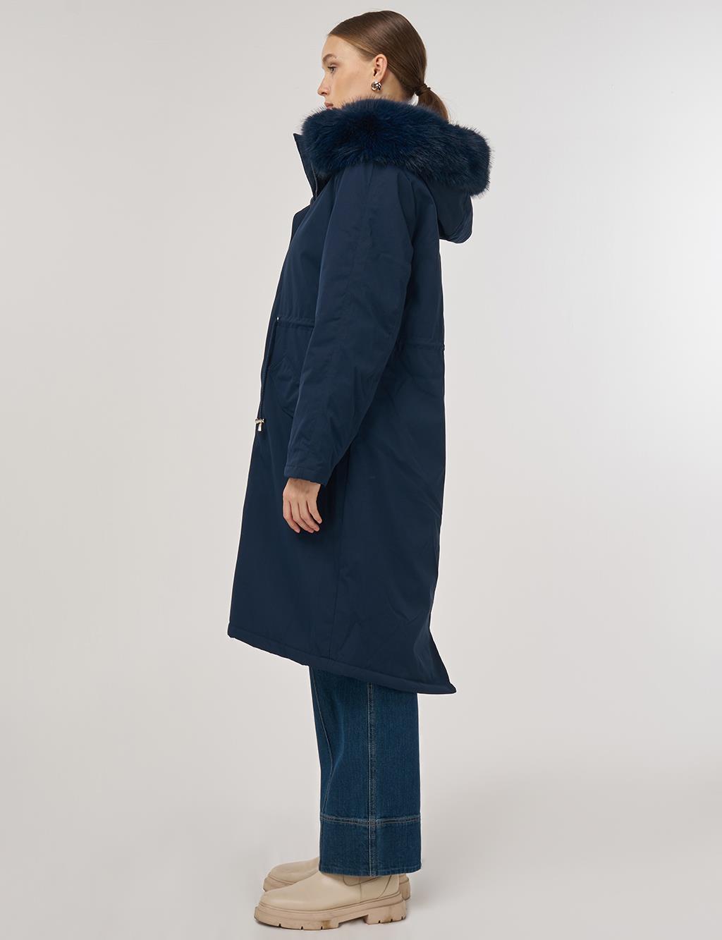 Pocket-Detail Anorak Jacket Navy 