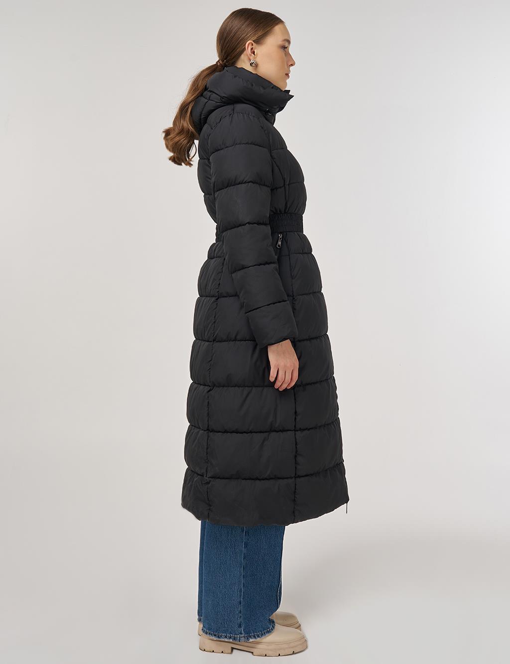 Zipper-Detail Anorak Jacket Black