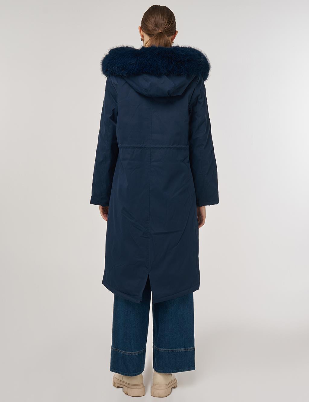 Pocket-Detail Anorak Jacket Navy 