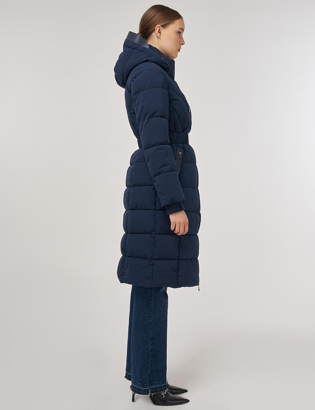 Kapüşon Detaylı Anorak Mont Lacivert