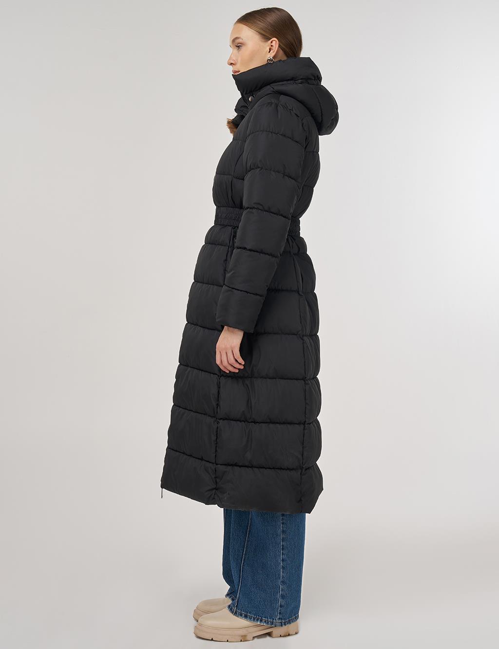 Zipper-Detail Anorak Jacket Black