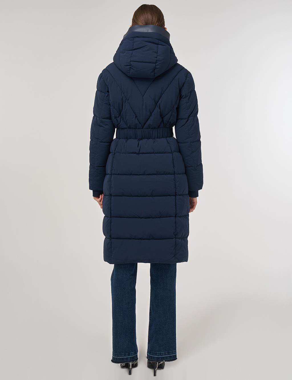 Kapüşon Detaylı Anorak Mont Lacivert