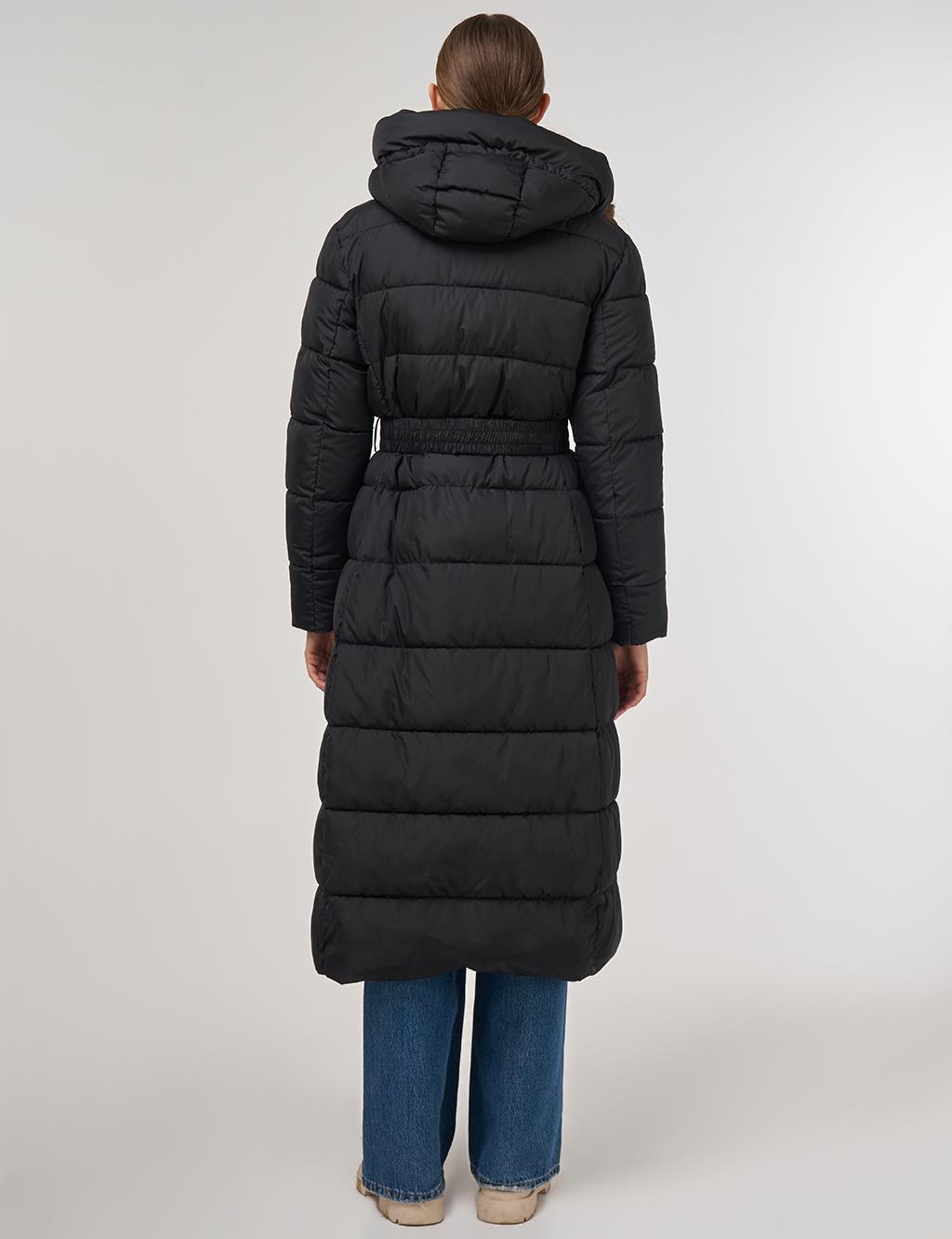 Zipper-Detail Anorak Jacket Black