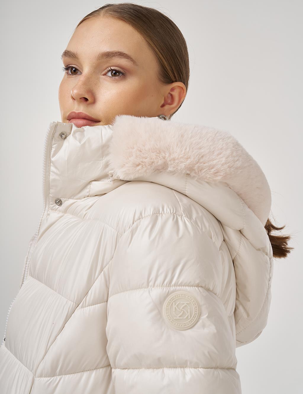 Logo Detaylı Anorak Mont Taş 