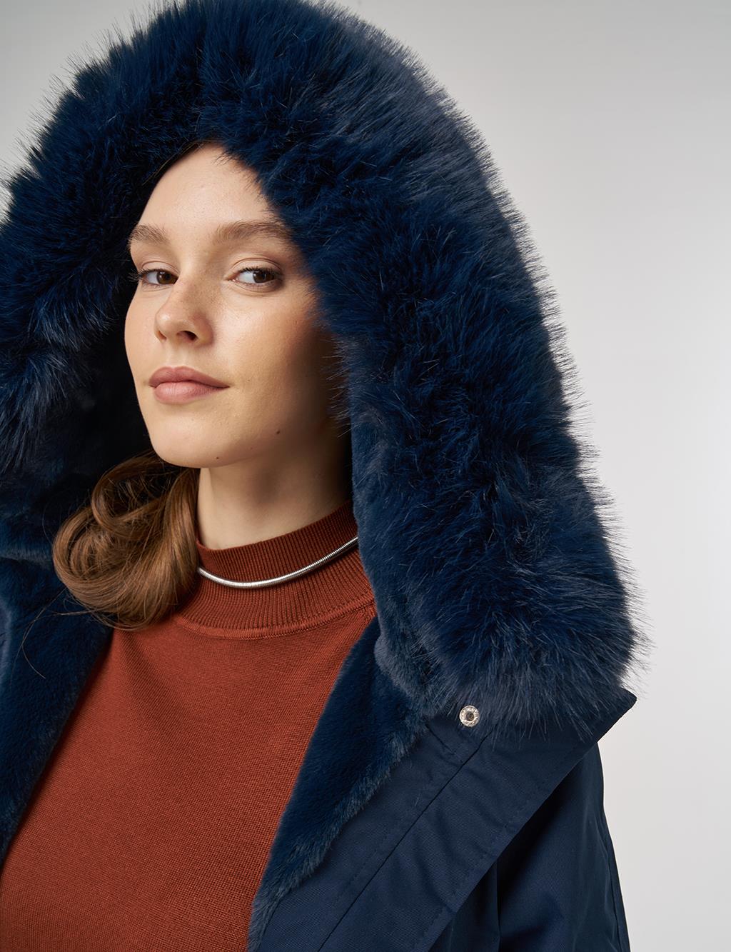 Pocket-Detail Anorak Jacket Navy 