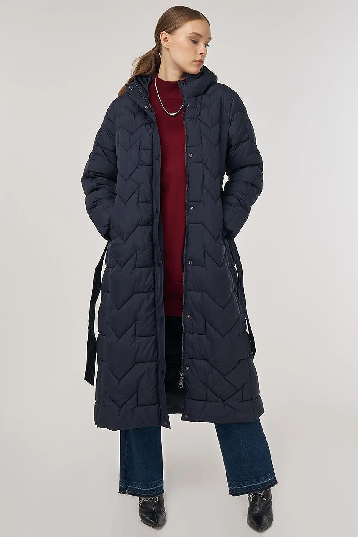 Pocket-Detail Anorak Jacket Navy