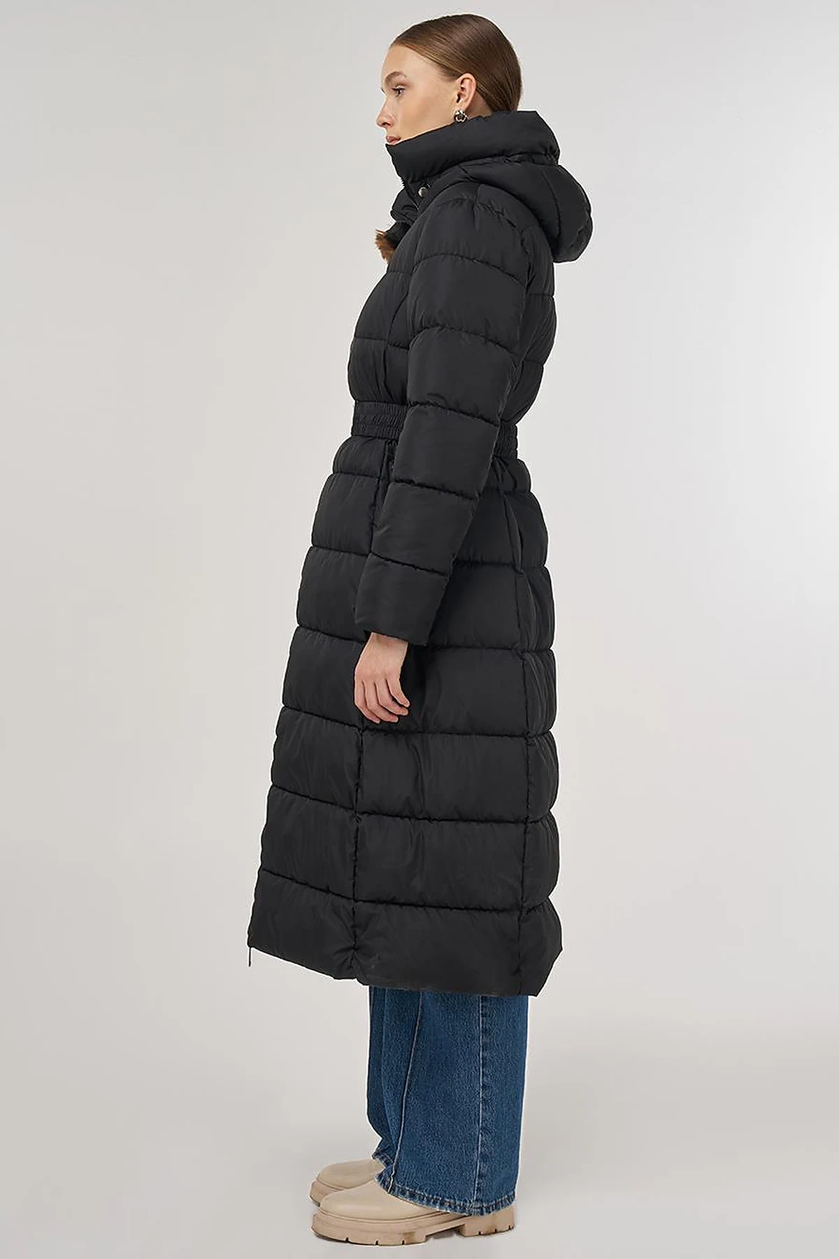 Zipper-Detail Anorak Jacket Black