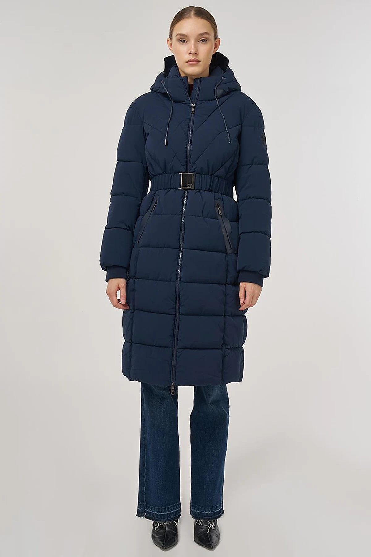 Hood-Detail Anorak Jacket Navy 