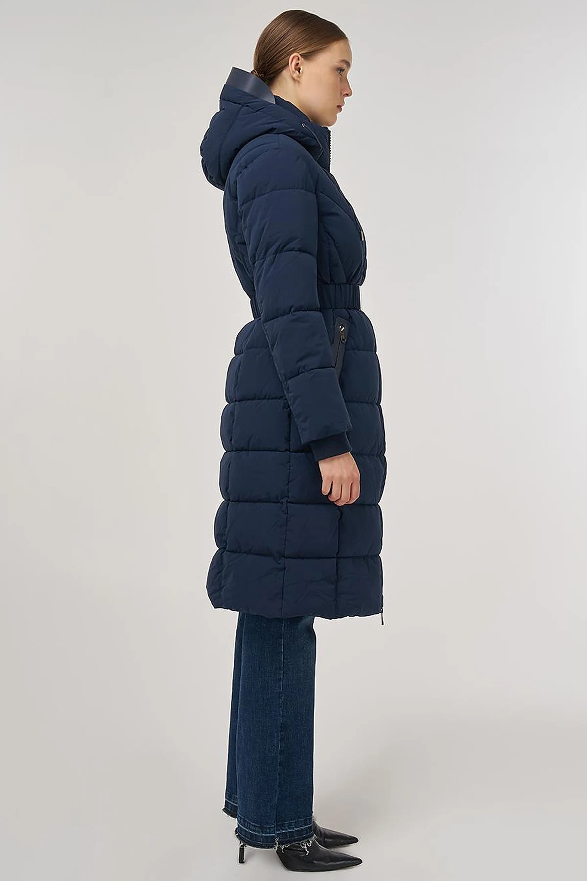 Hood-Detail Anorak Jacket Navy 