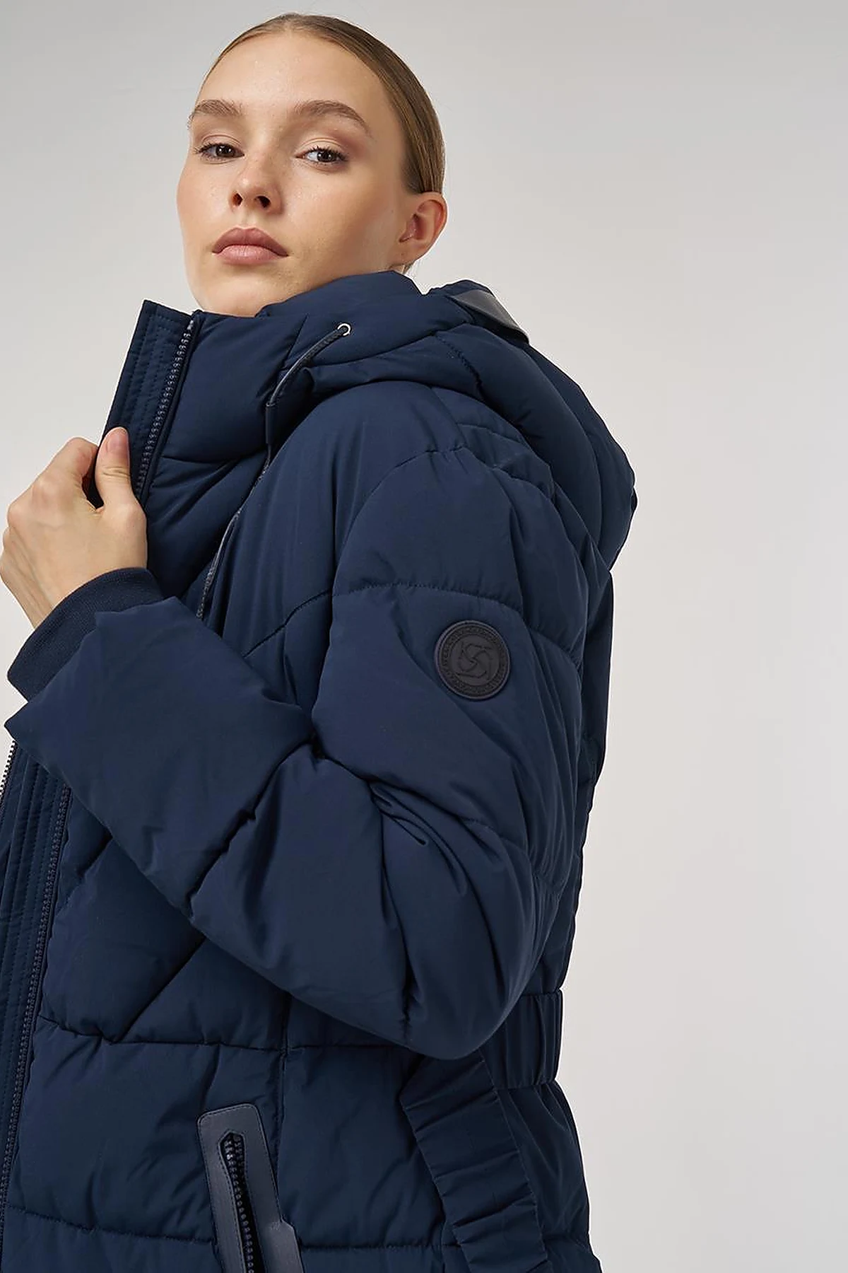 Hood-Detail Anorak Jacket Navy 