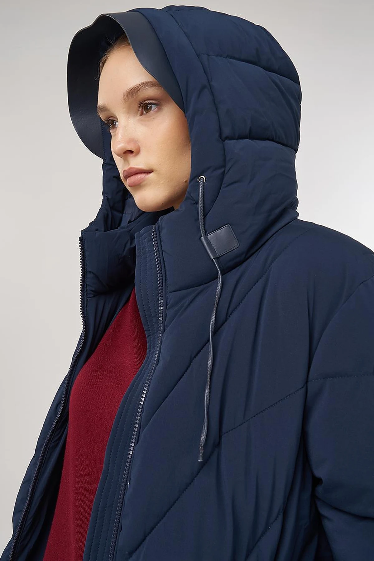 Hood-Detail Anorak Jacket Navy 