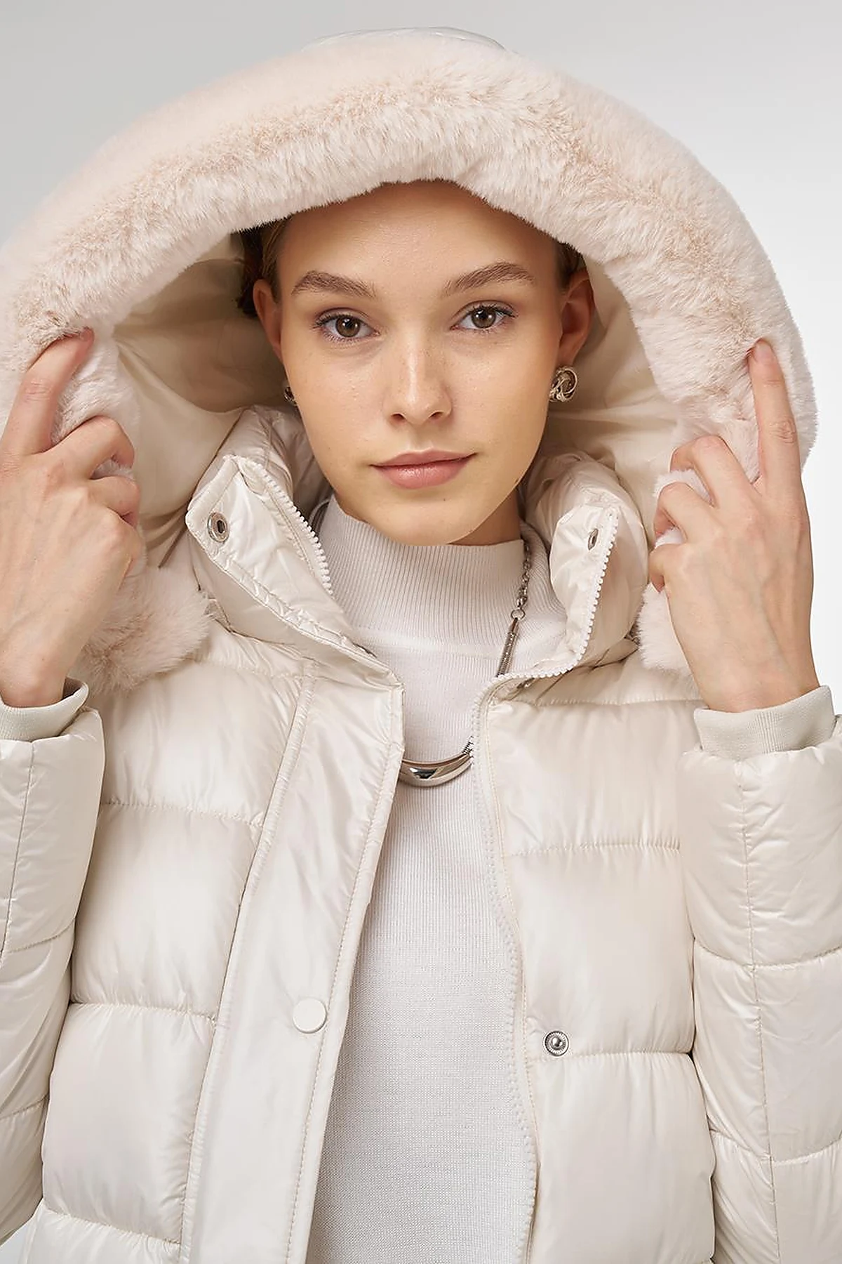 Logo-Detail Anorak Jacket Stone