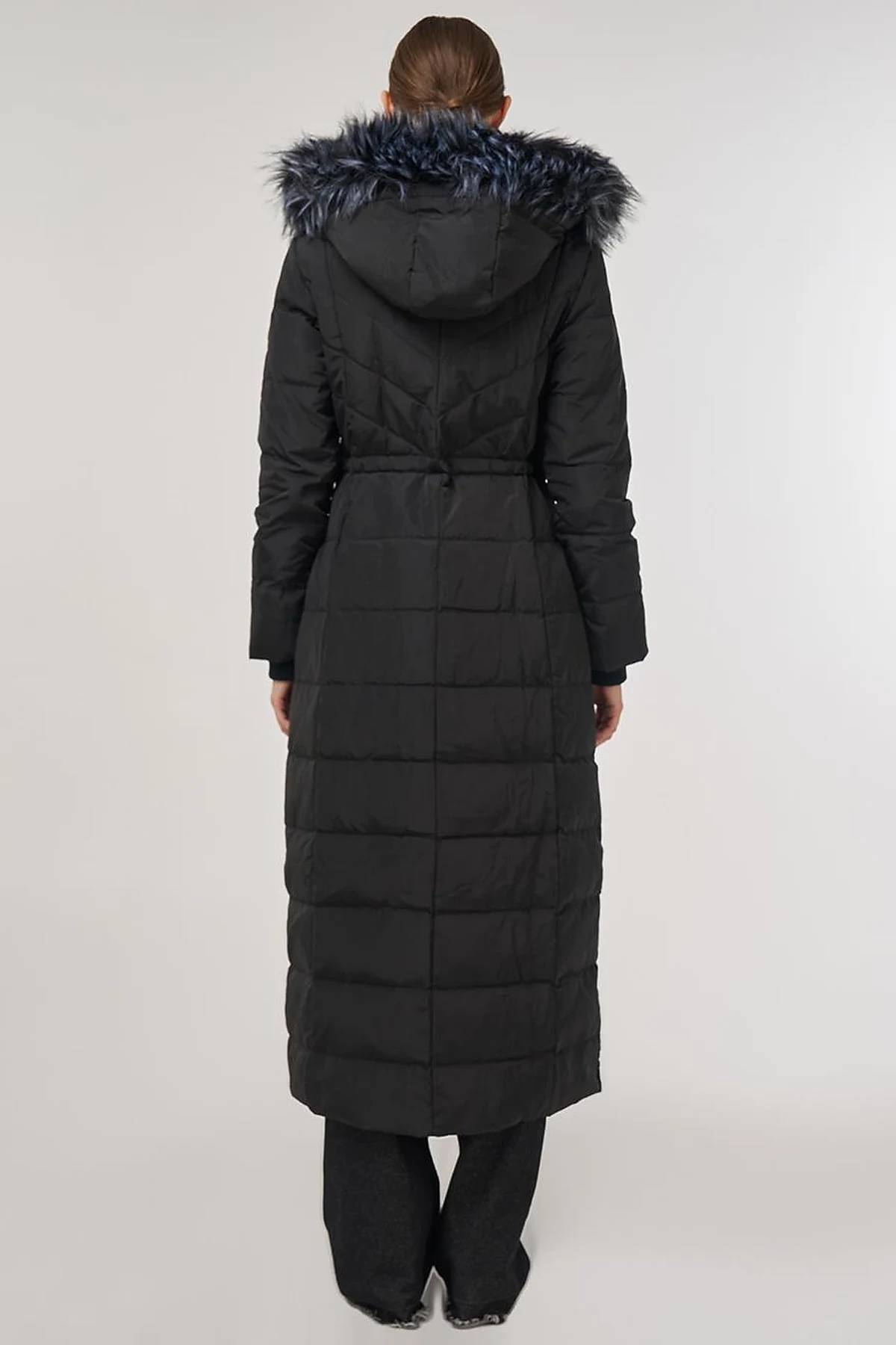 Snap-Button Goose Down Padded Jacket Black
