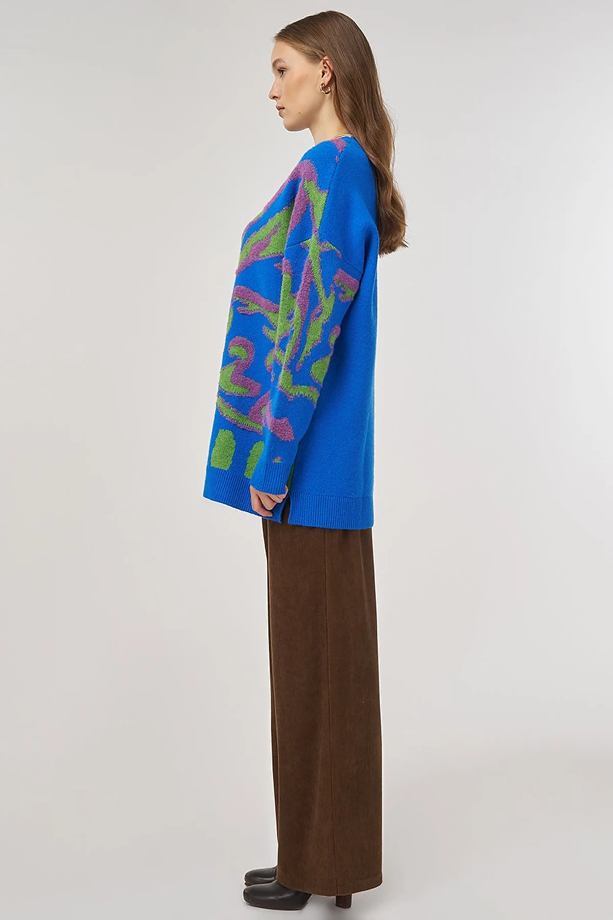 Multicolor Knit Tunic Sapphire