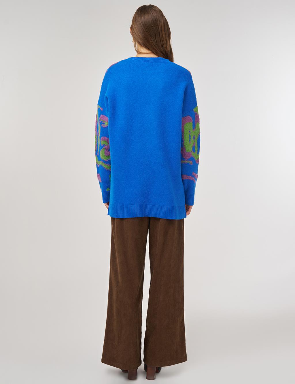 Çok Renkli Triko Tunik Saks