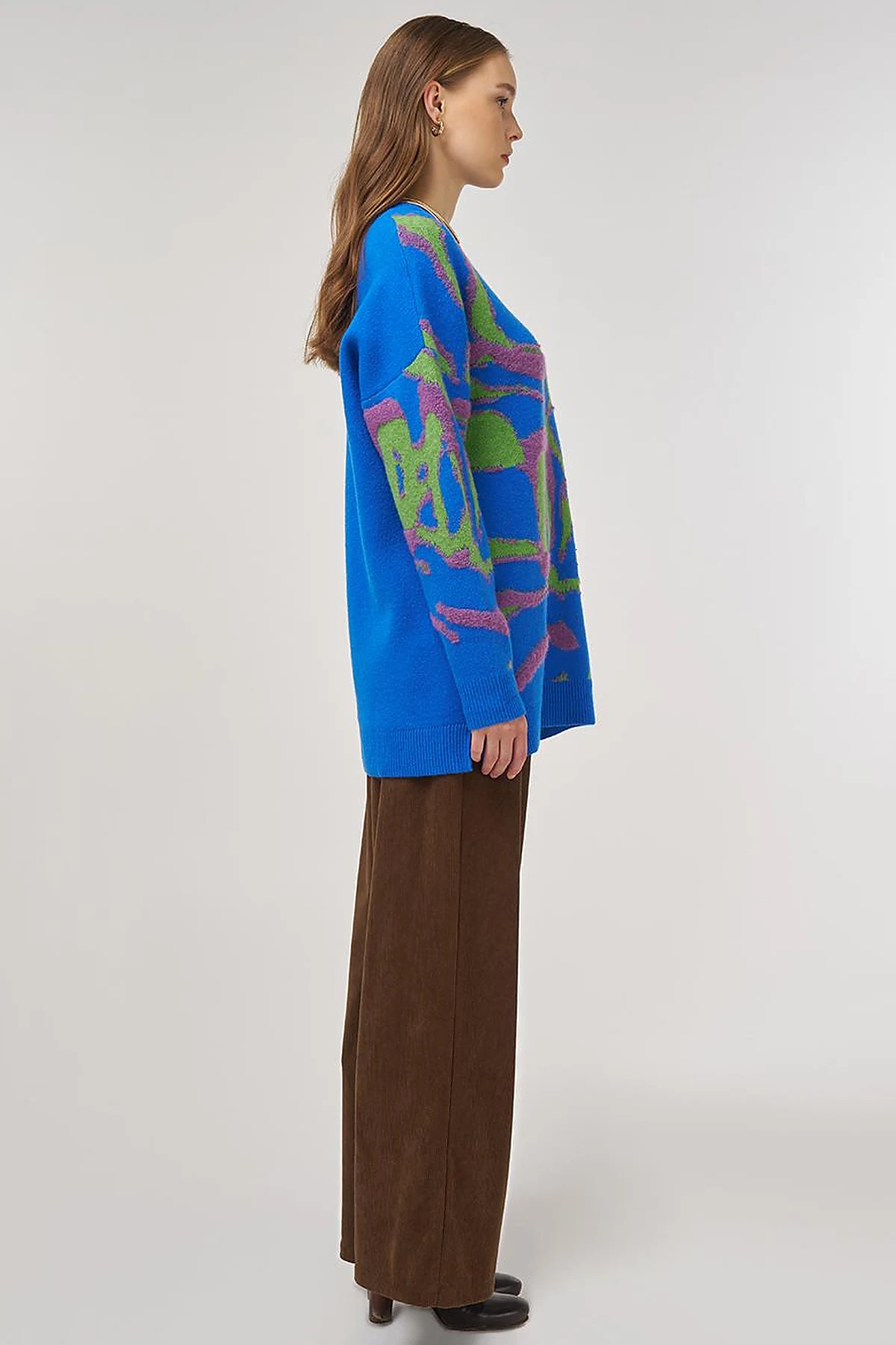 Multicolor Knit Tunic Sapphire