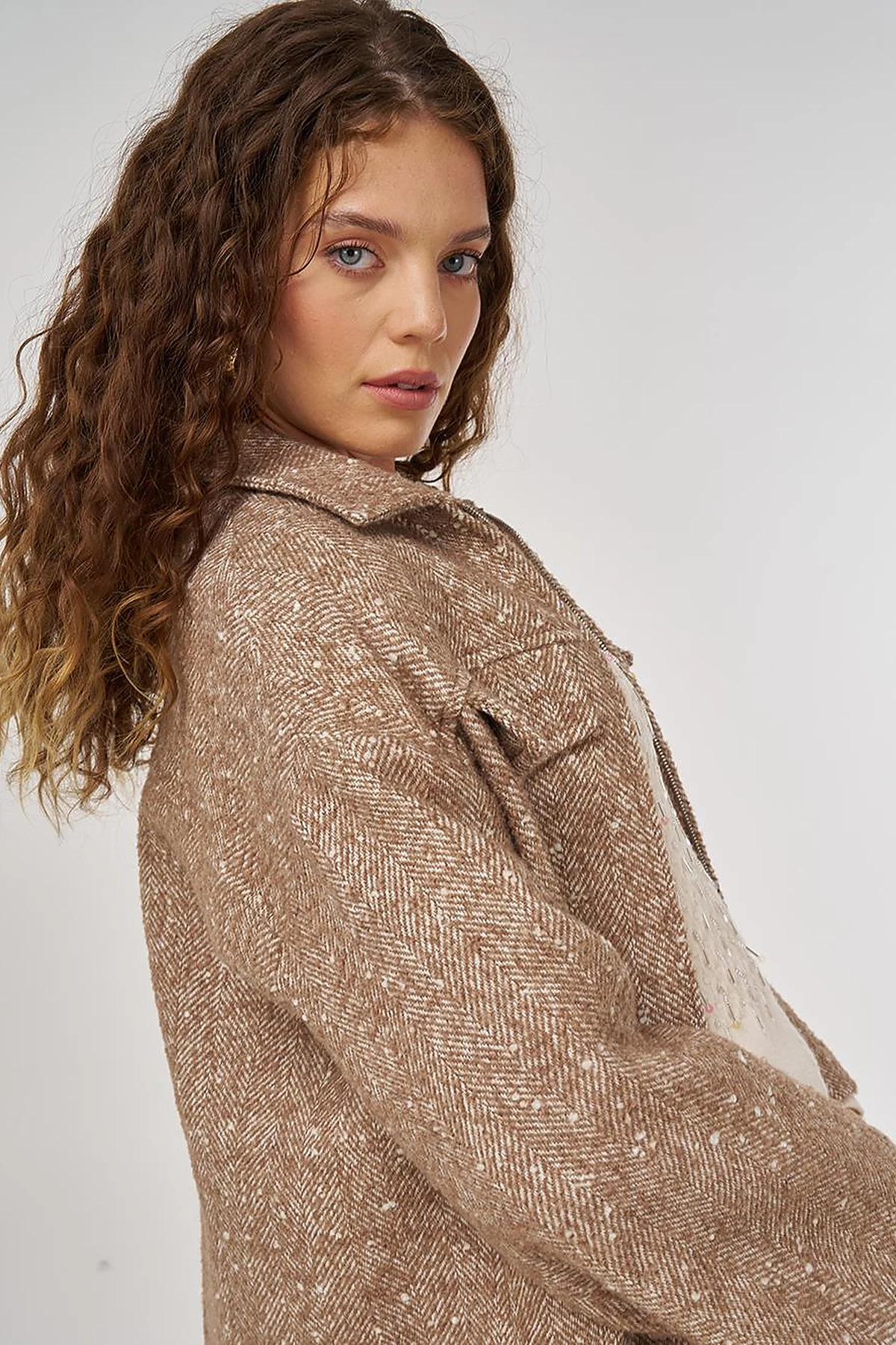 Flap Pocket Wool Coat Mustard