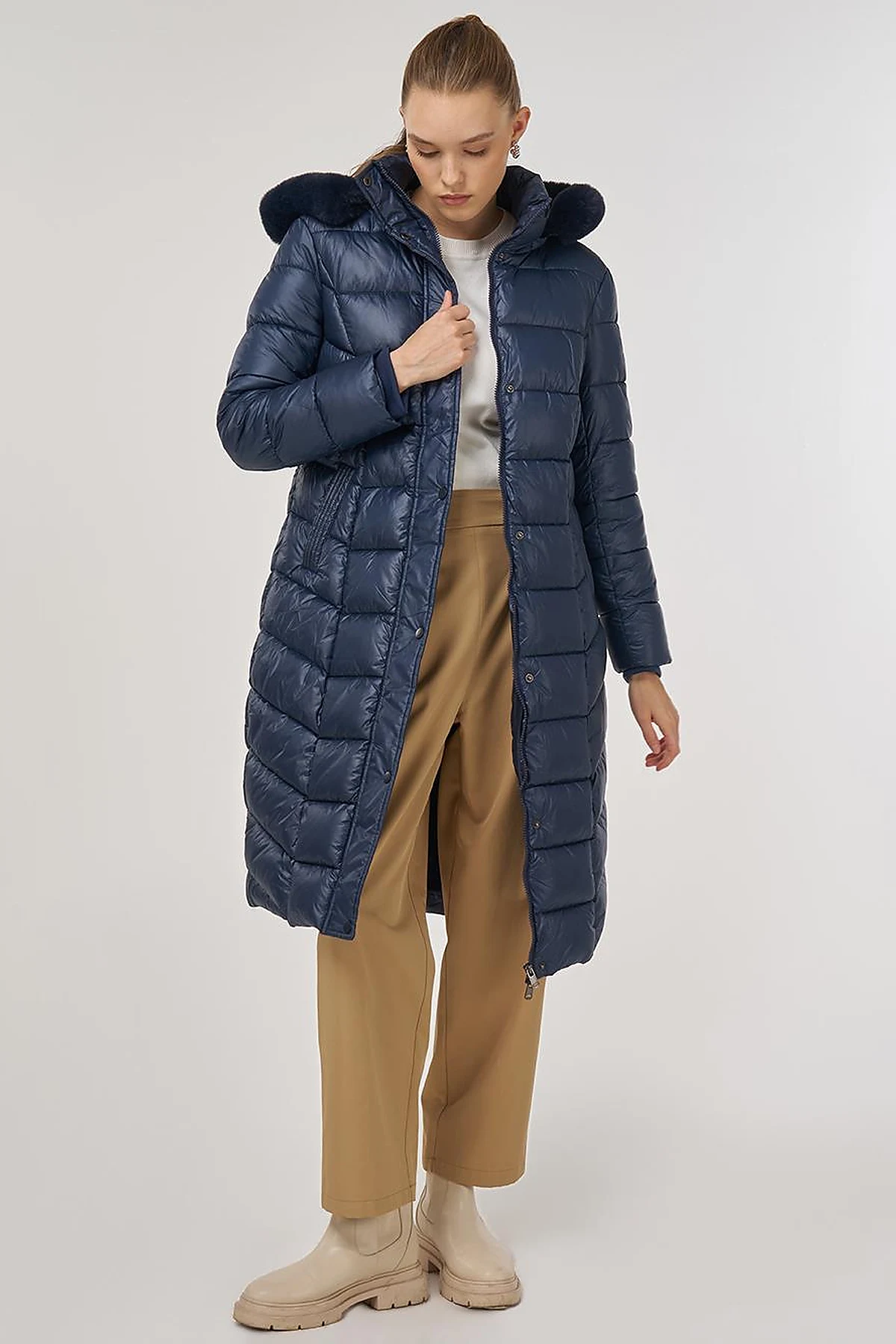 Logo-Detail Anorak Jacket Navy 