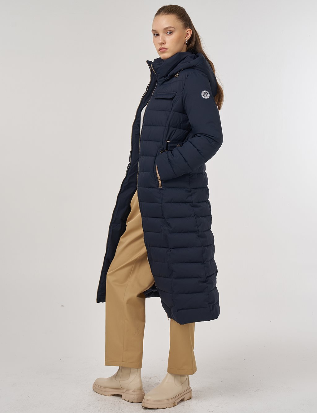 Kapüşonlu Anorak Mont Lacivert 