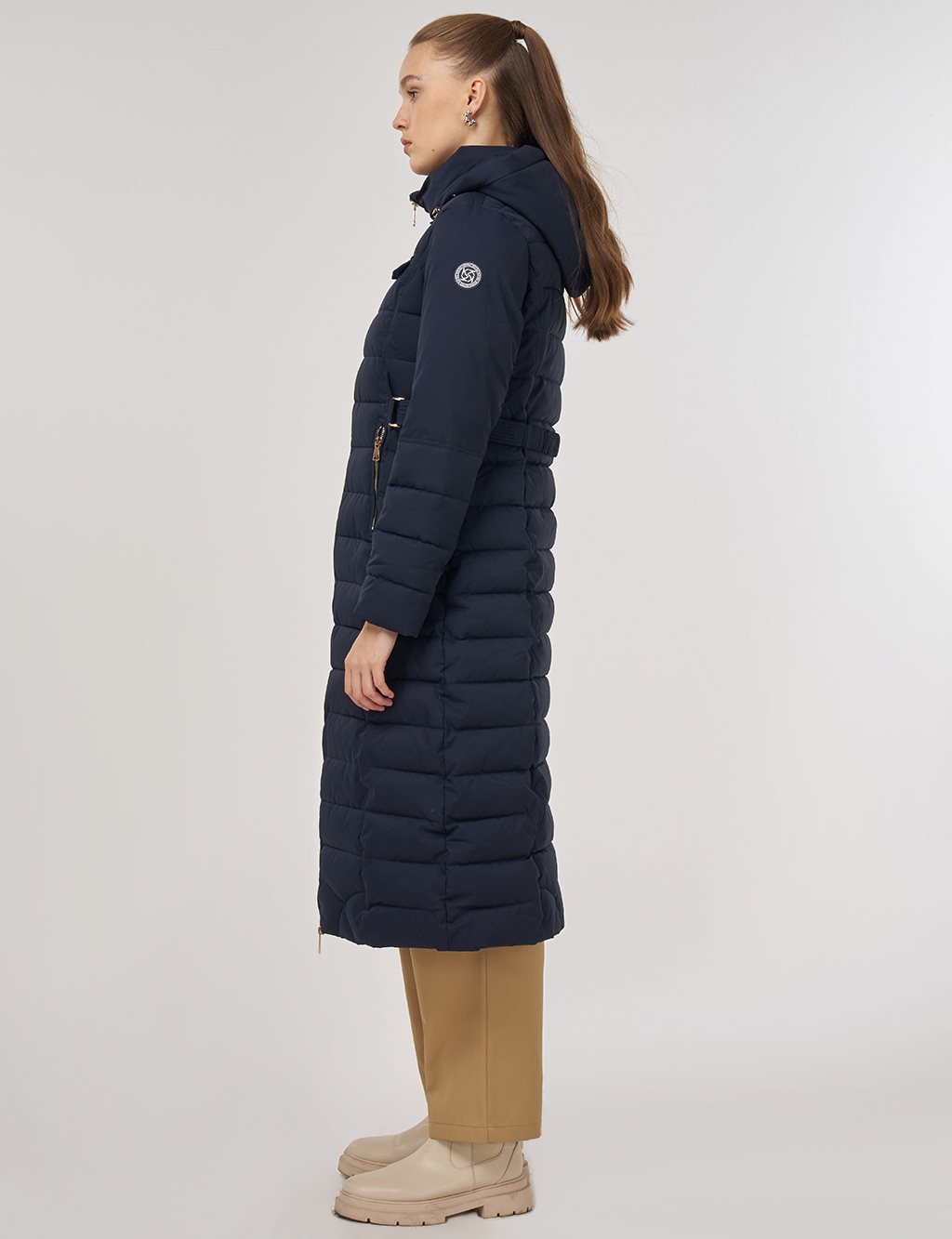 Kapüşonlu Anorak Mont Lacivert 