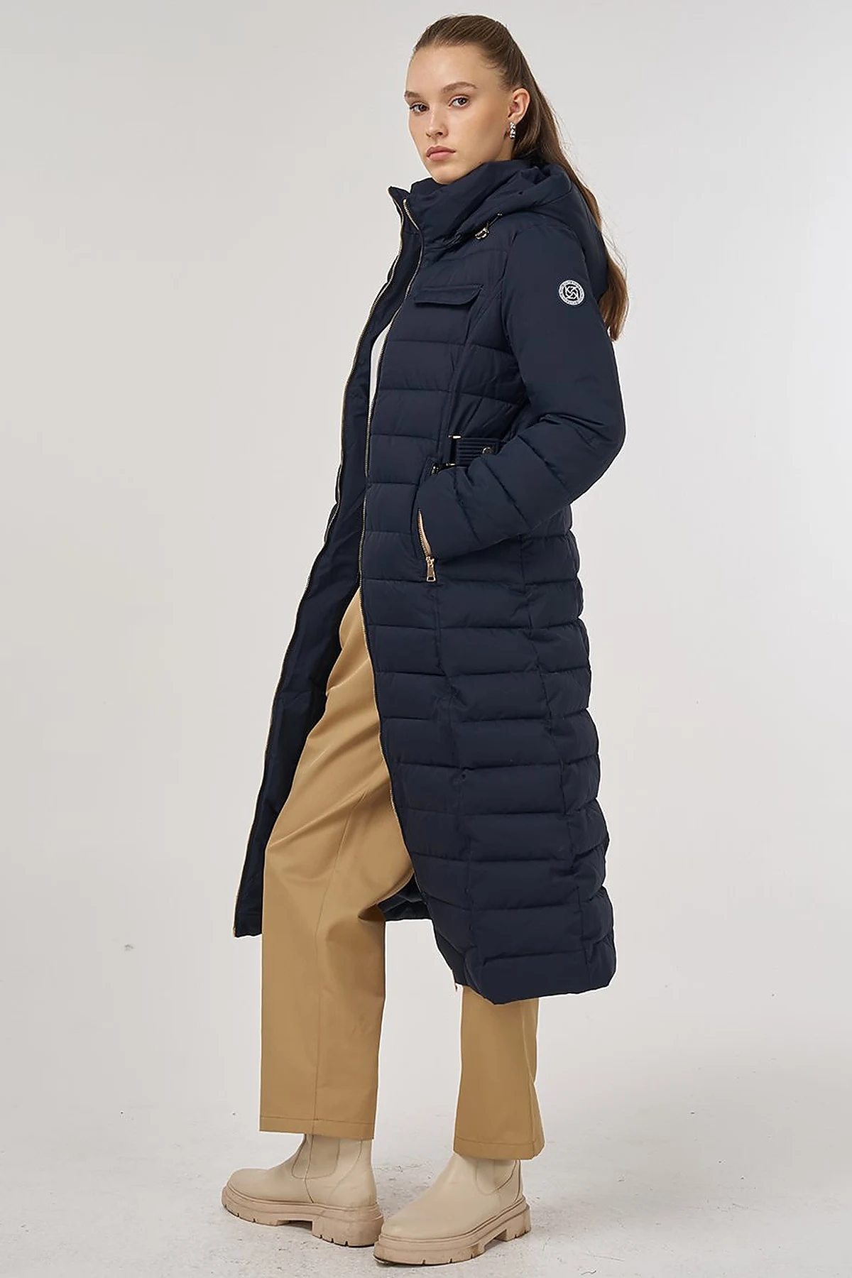 Kapüşonlu Anorak Mont Lacivert 
