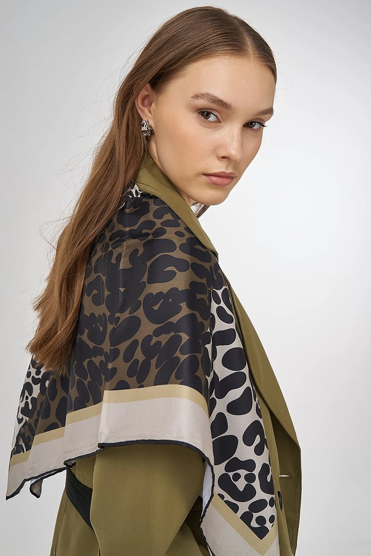 Epaulet Detailed Trench Coat Khaki