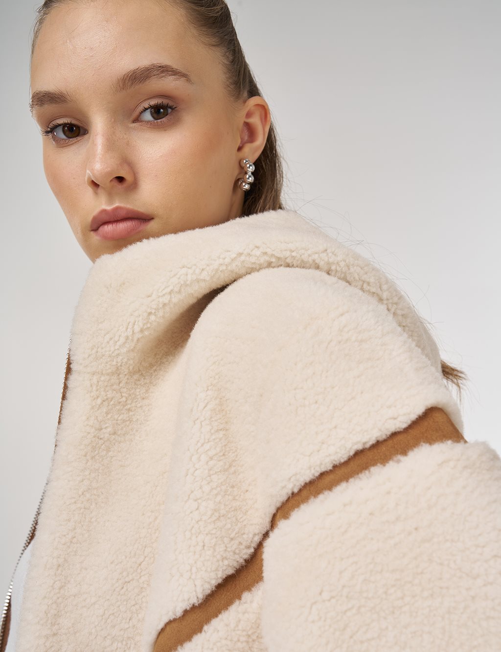 Double-Sided Plush Coat Camel