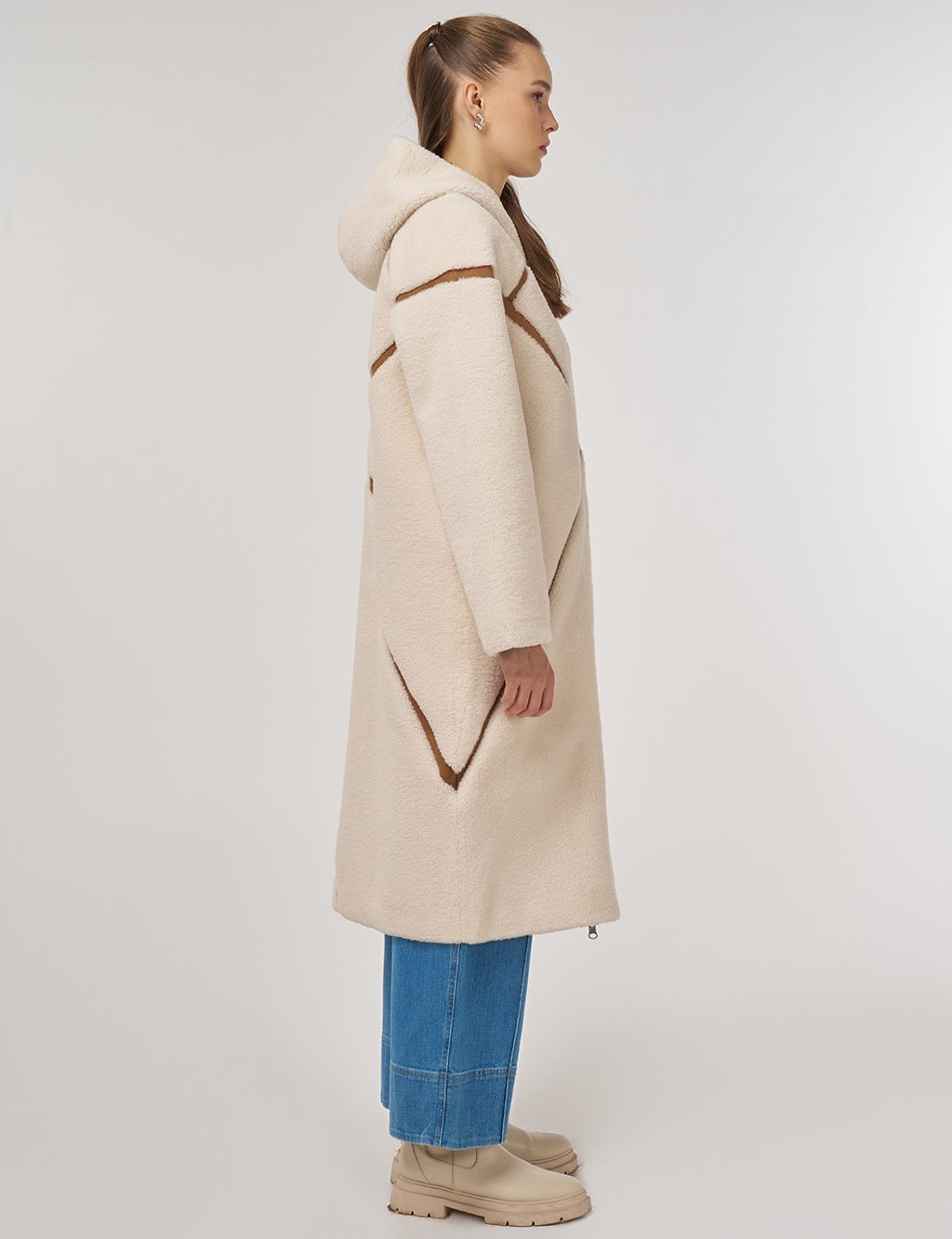 Double-Sided Plush Coat Camel