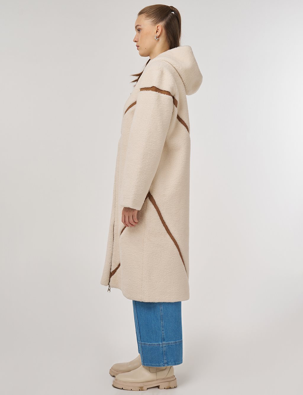 Double-Sided Plush Coat Camel