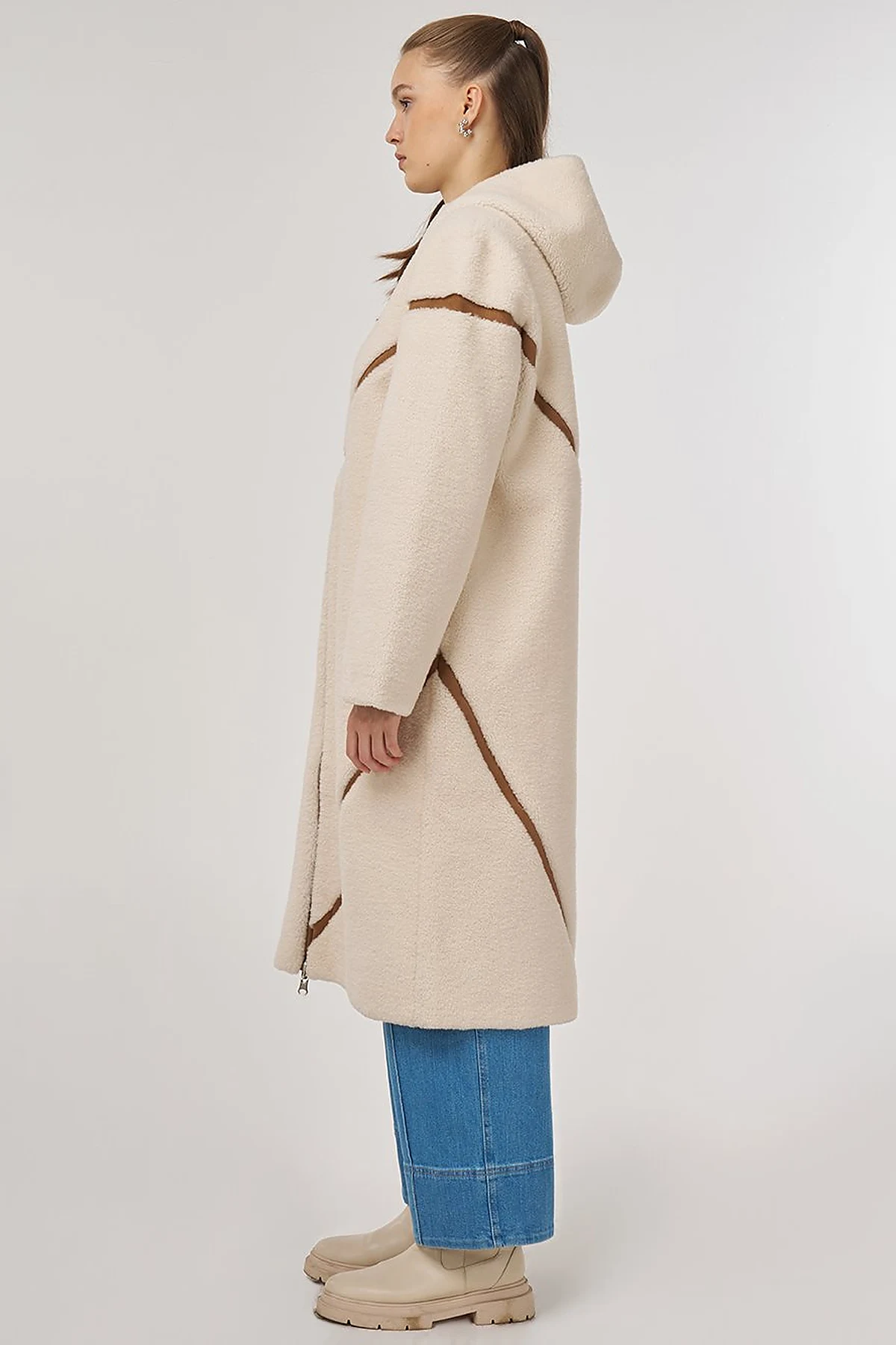 Double-Sided Plush Coat Camel
