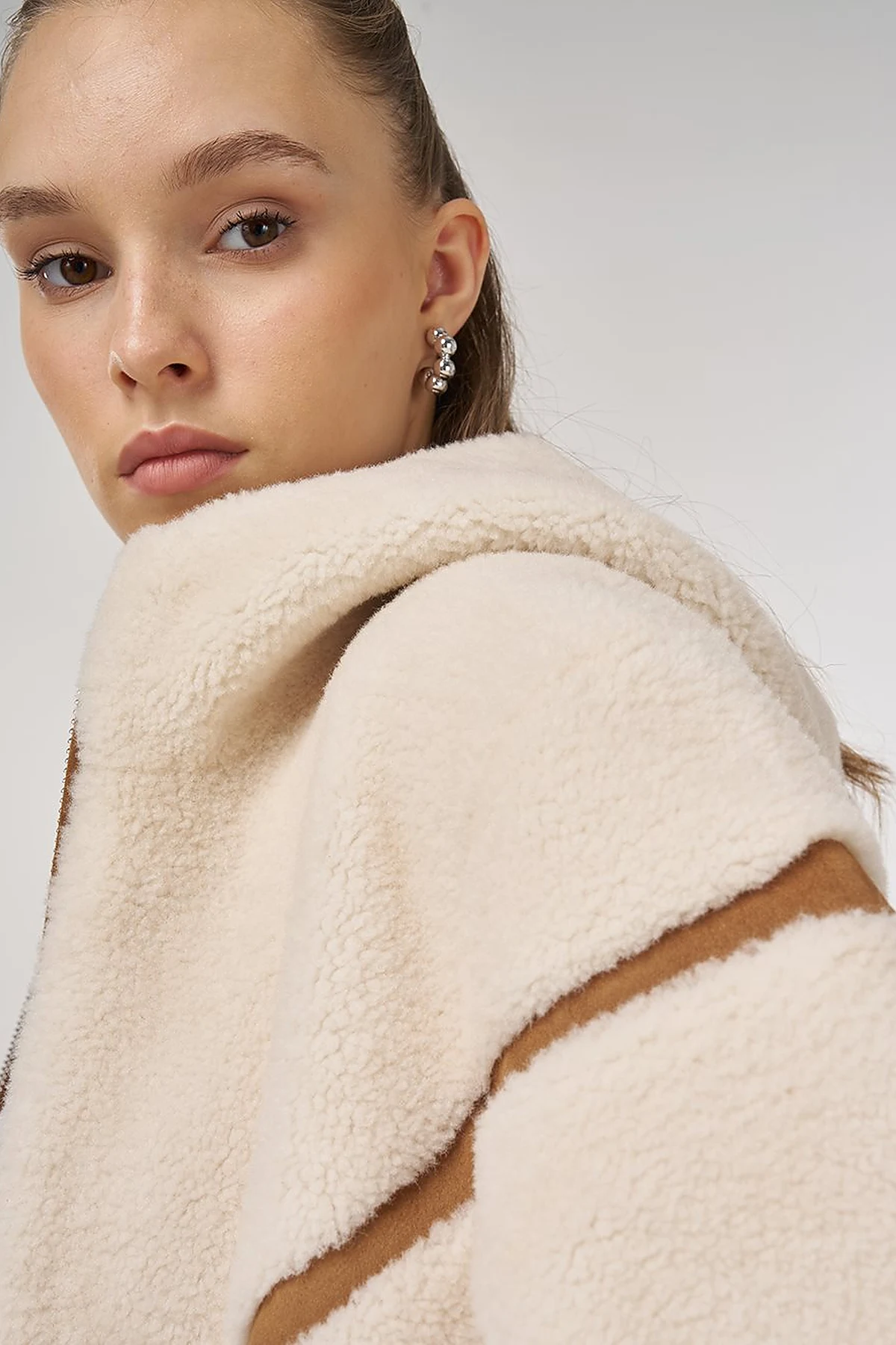 Double-Sided Plush Coat Camel