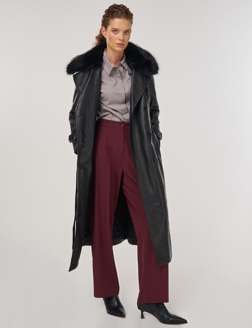 Suni Kürklü Deri Kaban Siyah 