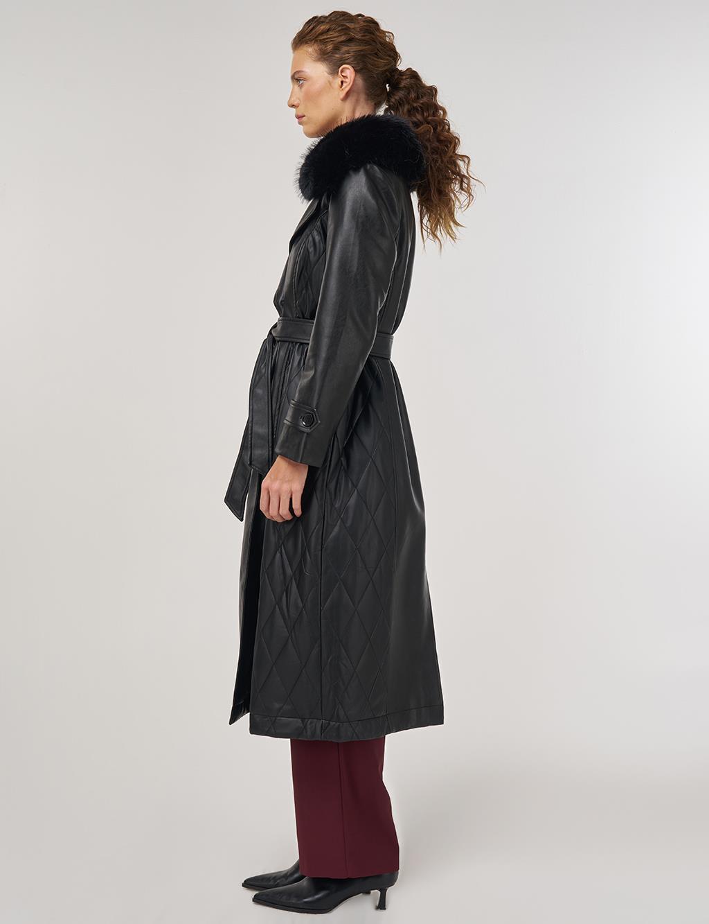 Suni Kürklü Deri Kaban Siyah 