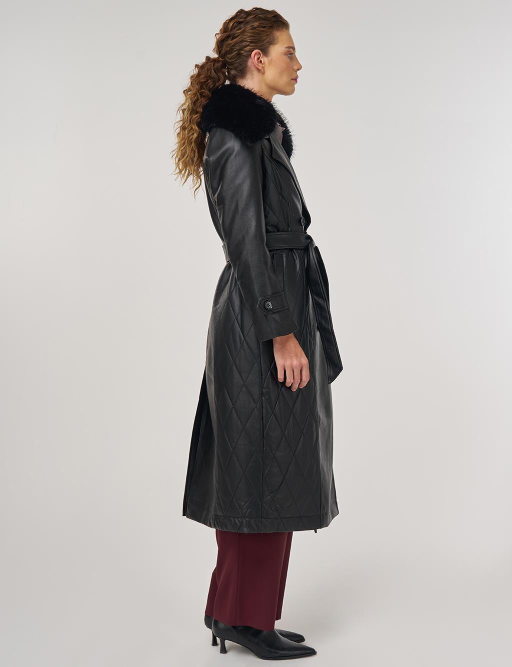 Suni Kürklü Deri Kaban Siyah 