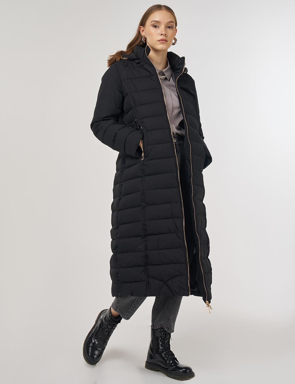 Hooded Anorak Jacket Black