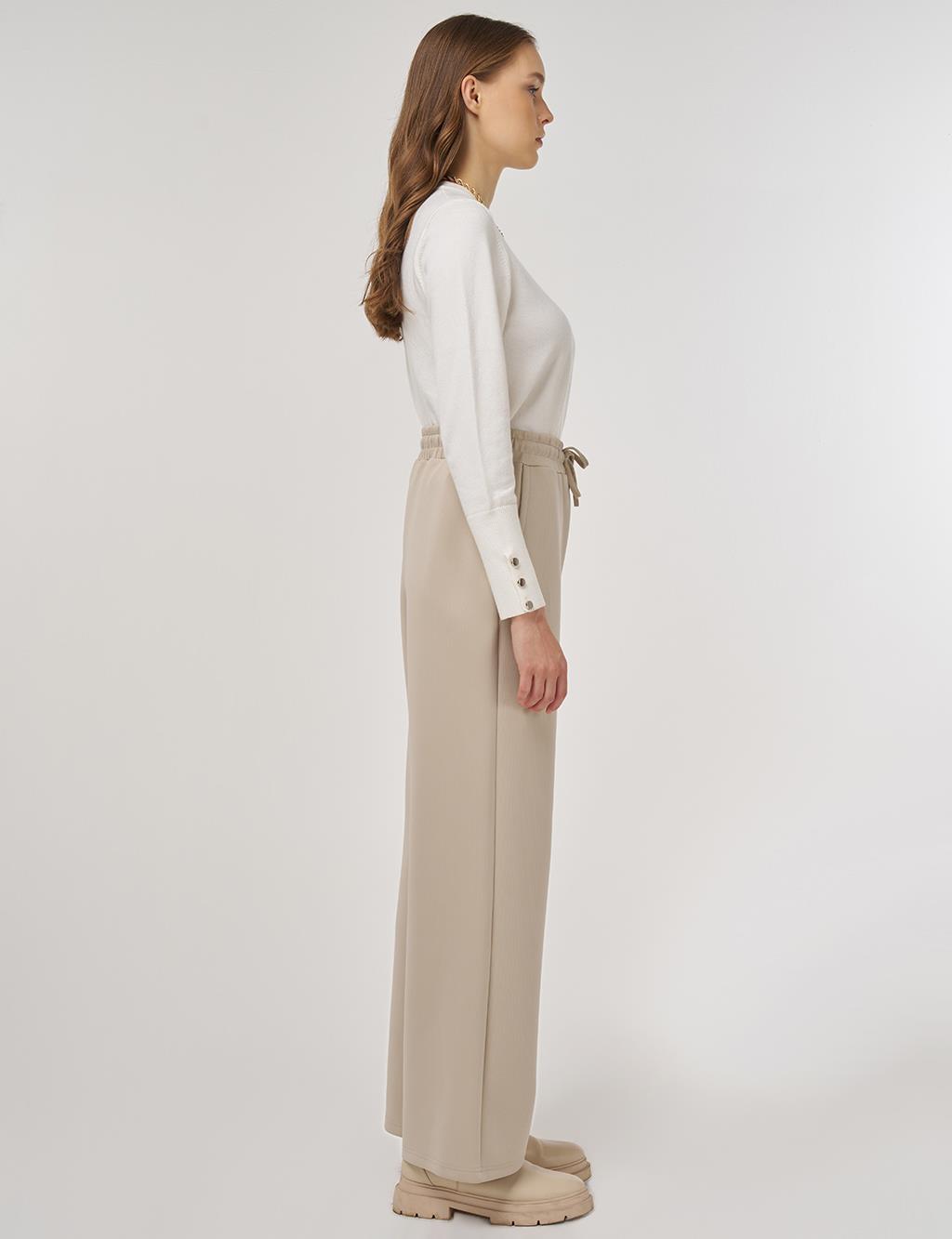 Drawstring Relaxed-Fit Pants Stone