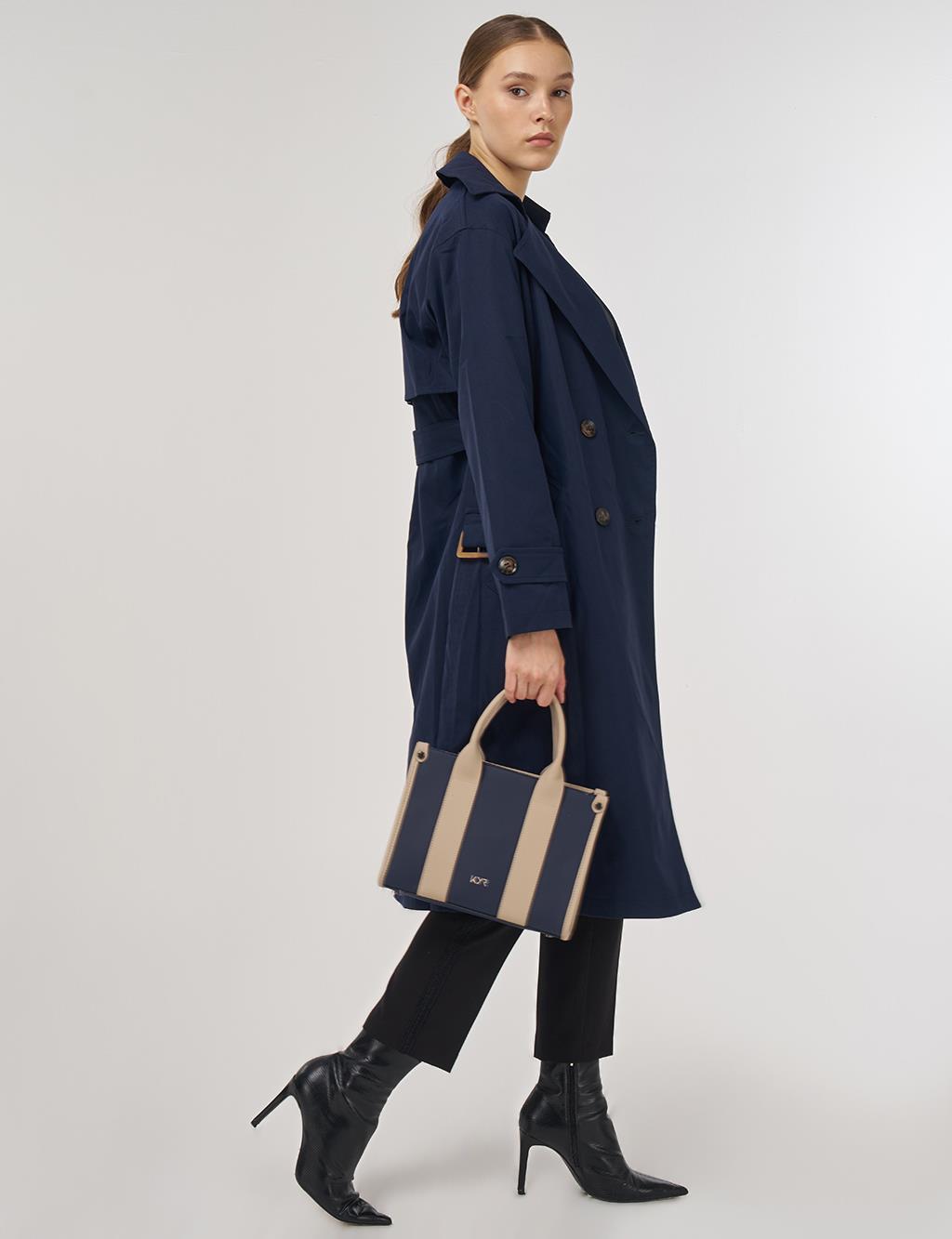 Men's Collar Trench Coat Navy 