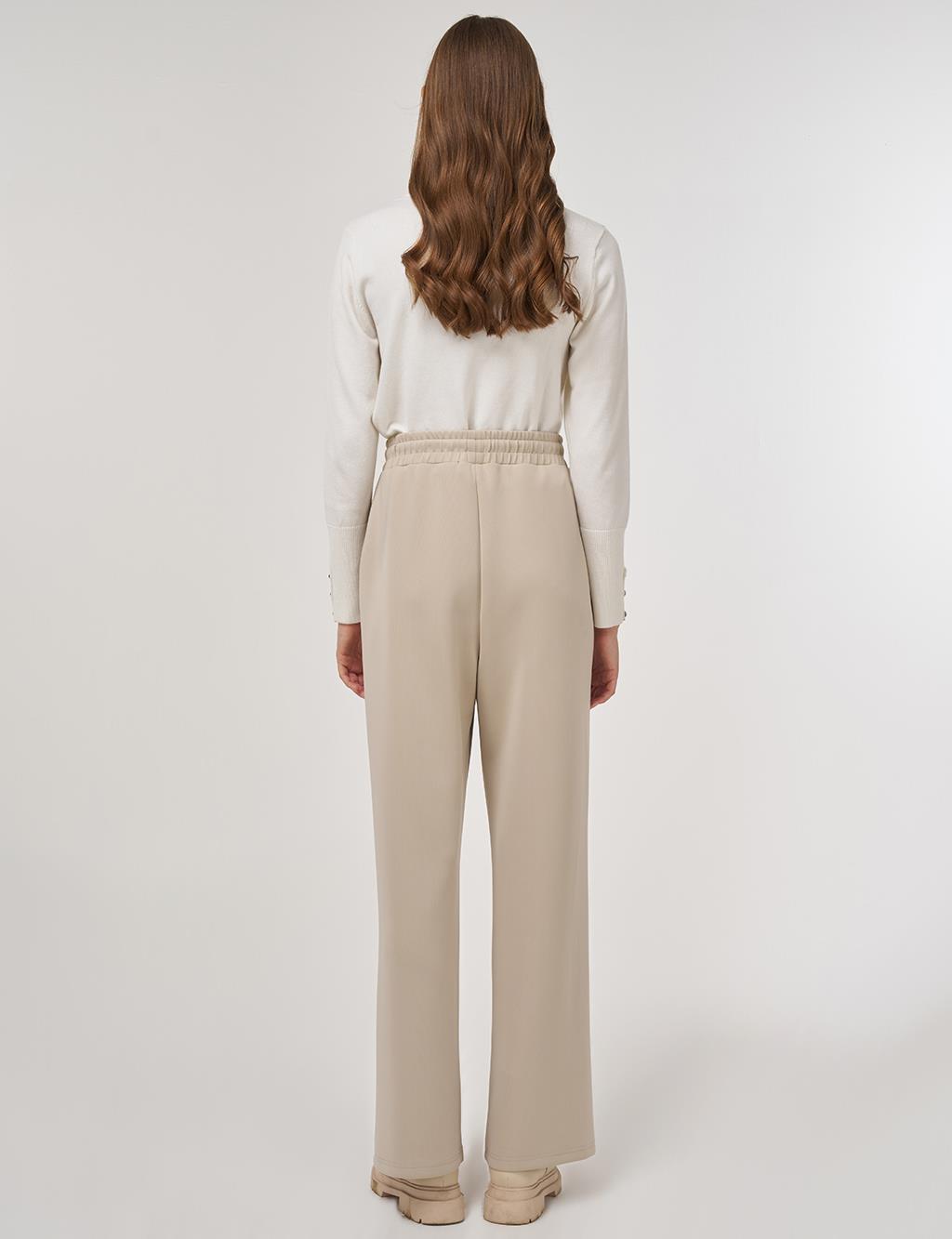 Drawstring Relaxed-Fit Pants Stone