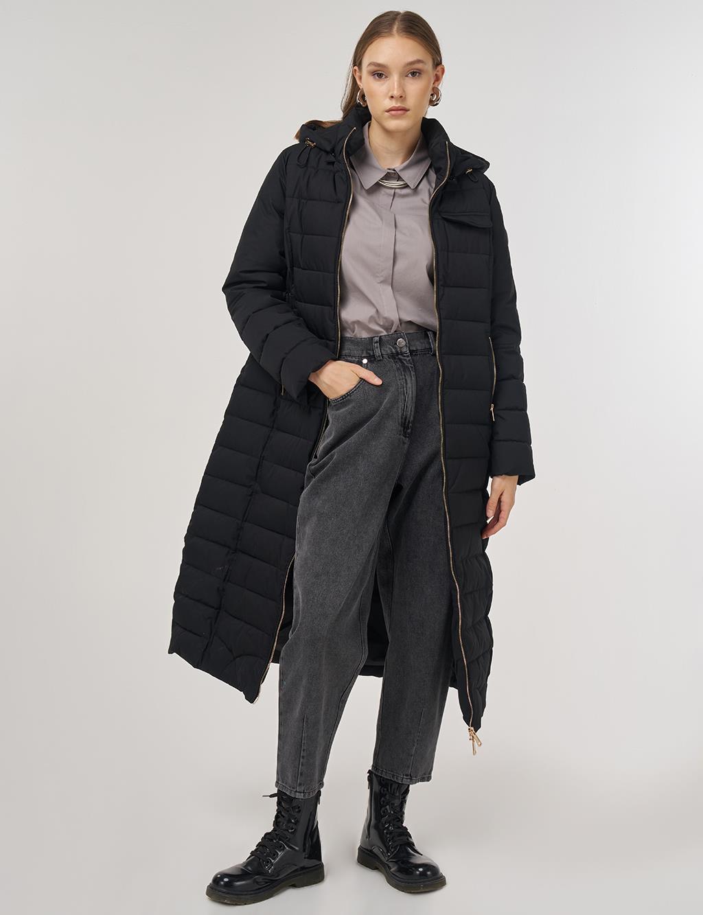 Hooded Anorak Jacket Black