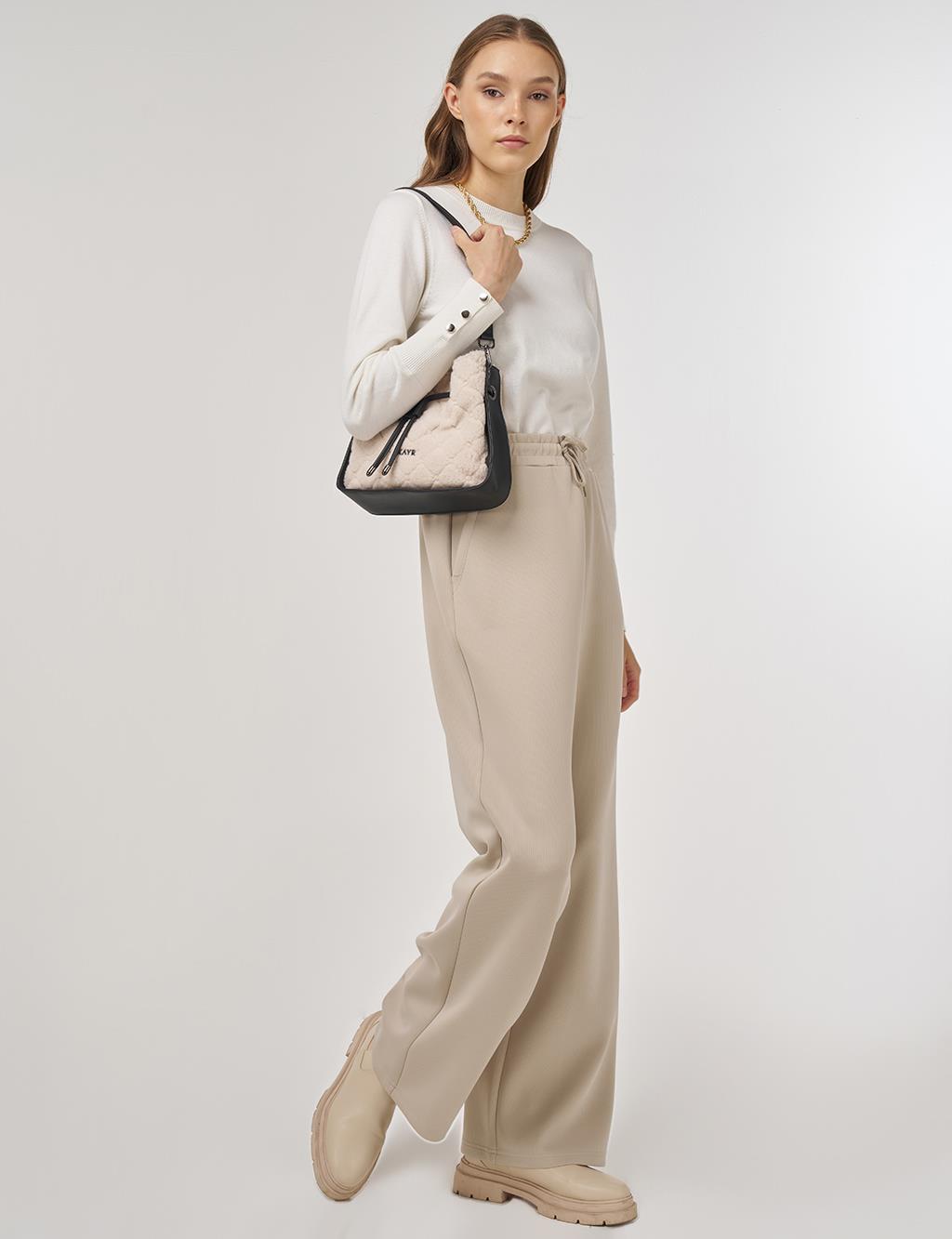 Drawstring Relaxed-Fit Pants Stone