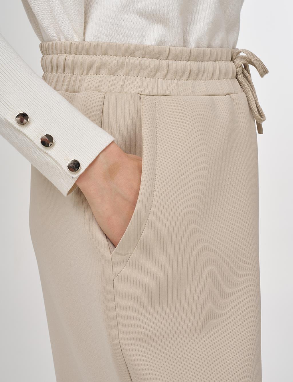Drawstring Relaxed-Fit Pants Stone