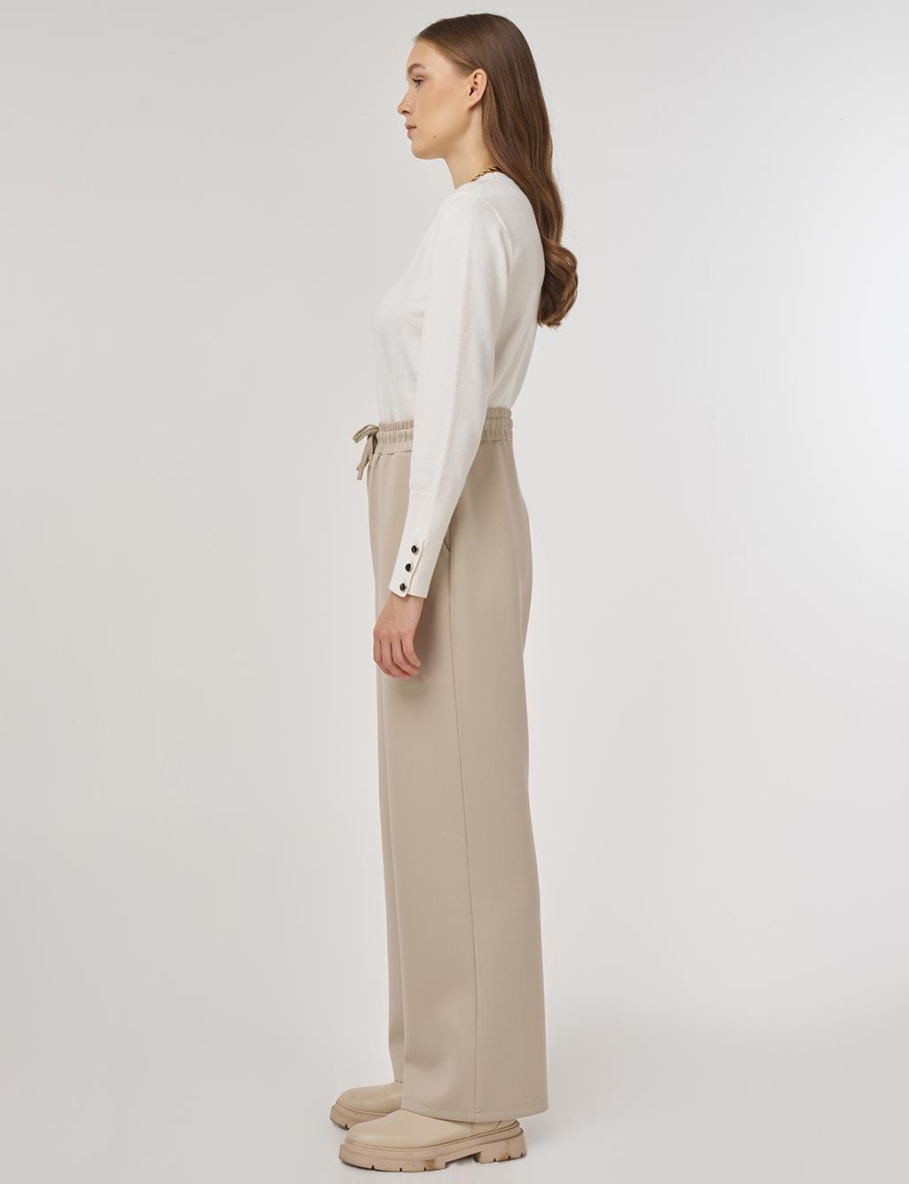 Drawstring Relaxed-Fit Pants Stone